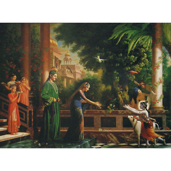Krishnas Rückkehr aus dem Wald (Poster)