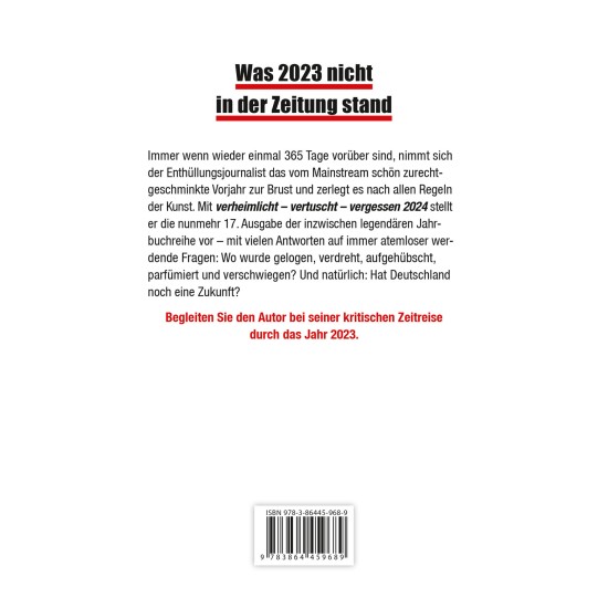 verheimlicht - vertuscht - vergessen (2024), Gerhard Wisnewski